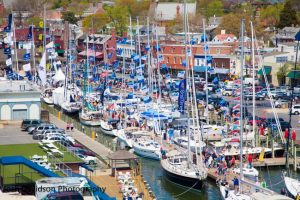 Aerial Annapolis Sailboat