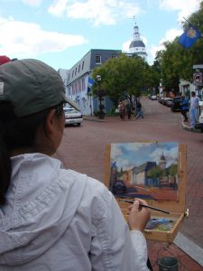 Plein Air Painter on Main Street(1)