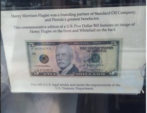 Flagler Five Dollar Bill